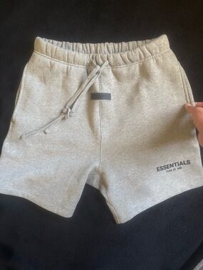 Fear of God Essentials Light Heather Gray Athletic Shorts